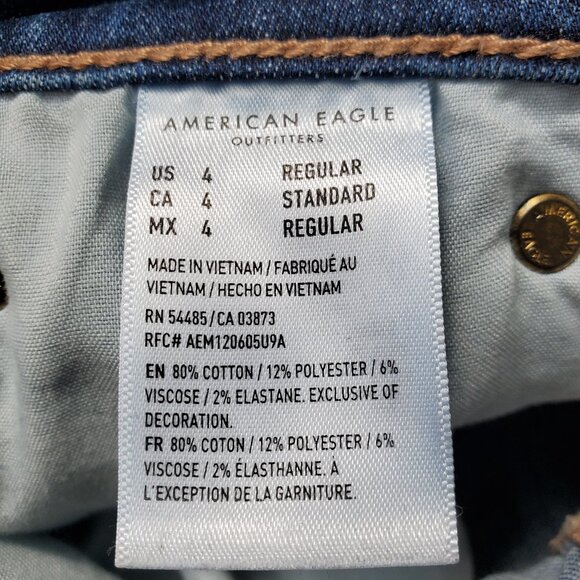 American Eagle Super High Rise Flare Jeans with Slits Size 4 - Picture 8 of 10